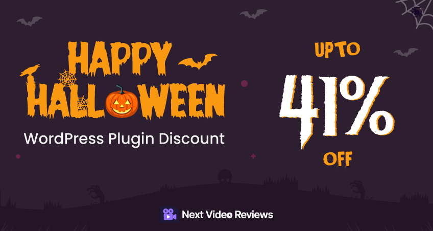 Next-Video-Reviews Plugin Halloween offer for WordPress Website