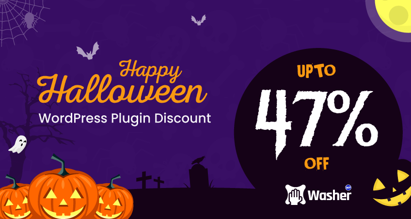 Washer Plugin Halloween offer for WordPress 2024