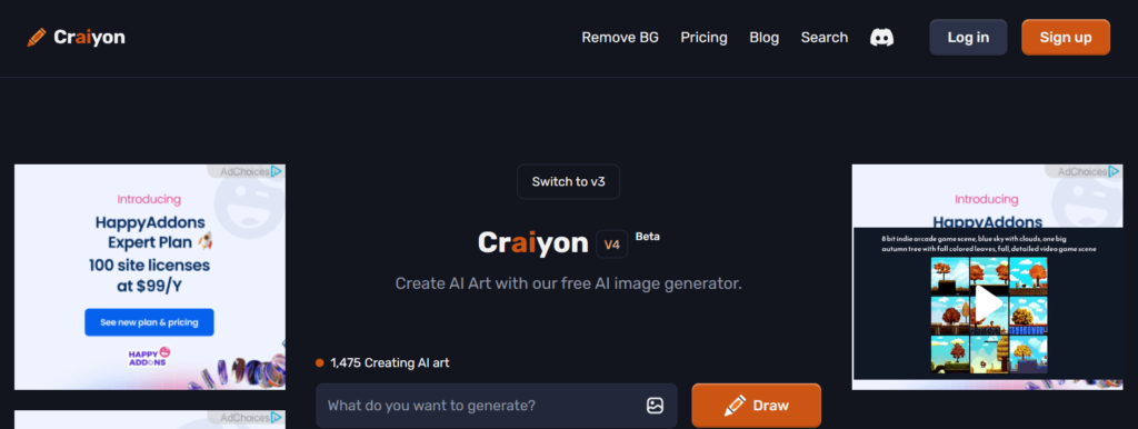 Craiyon AI image generator