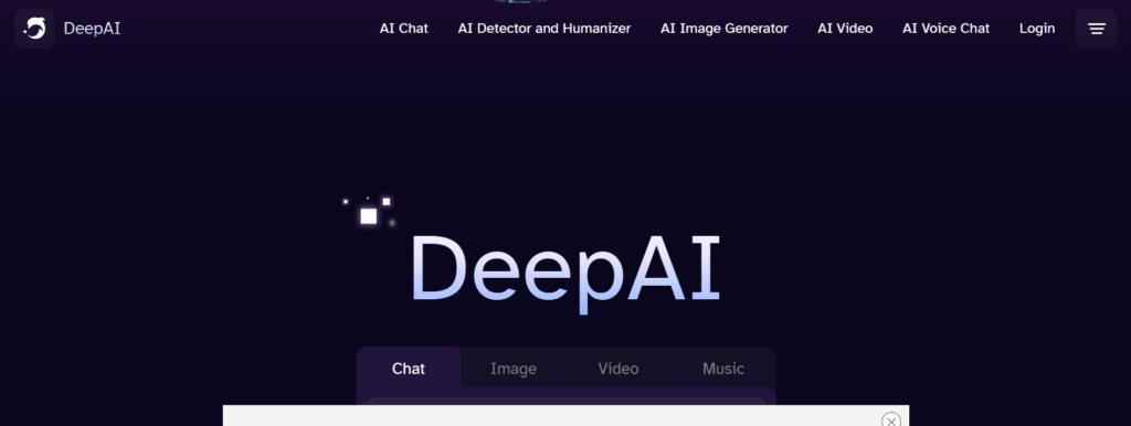 DeepAI tool 